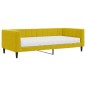vidaXL Divano Letto con Materasso Giallo 90x200 cm in Velluto