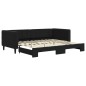 vidaXL Divano Letto con Letto Estraibile Nero 90x200 cm in Velluto vidaXL Divano Letto con Letto Estraibile Nero 90x200 cm in Velluto