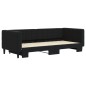vidaXL Divano Letto con Letto Estraibile Nero 90x200 cm in Velluto vidaXL Divano Letto con Letto Estraibile Nero 90x200 cm in Velluto