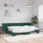 vidaXL Divano Letto con Letto Estraibile Verde Scuro 80x200cm Velluto vidaXL Divano Letto con Letto Estraibile Verde Scuro 80x200cm Velluto
