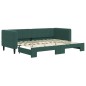 vidaXL Divano Letto con Letto Estraibile Verde Scuro 80x200cm Velluto vidaXL Divano Letto con Letto Estraibile Verde Scuro 80x200cm Velluto