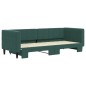 vidaXL Divano Letto con Letto Estraibile Verde Scuro 80x200cm Velluto vidaXL Divano Letto con Letto Estraibile Verde Scuro 80x200cm Velluto