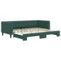 vidaXL Divano Letto con Letto Estraibile Verde Scuro 90x200cm Velluto vidaXL Divano Letto con Letto Estraibile Verde Scuro 90x200cm Velluto