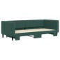 vidaXL Divano Letto con Letto Estraibile Verde Scuro 90x200cm Velluto vidaXL Divano Letto con Letto Estraibile Verde Scuro 90x200cm Velluto