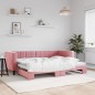 vidaXL Divano Letto con Letto Estraibile Rosa 80x200 cm in Velluto vidaXL Divano Letto con Letto Estraibile Rosa 80x200 cm in Velluto