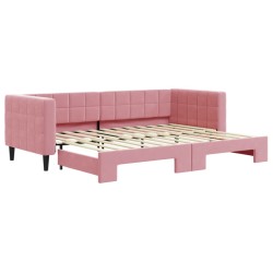 vidaXL Divano Letto con Letto Estraibile Rosa 80x200 cm in Velluto