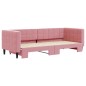 vidaXL Divano Letto con Letto Estraibile Rosa 80x200 cm in Velluto vidaXL Divano Letto con Letto Estraibile Rosa 80x200 cm in Velluto