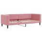 vidaXL Divano Letto con Letto Estraibile Rosa 80x200 cm in Velluto vidaXL Divano Letto con Letto Estraibile Rosa 80x200 cm in Velluto