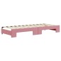 vidaXL Divano Letto Estraibile con Materassi Rosa 80x200 cm Velluto vidaXL Divano Letto Estraibile con Materassi Rosa 80x200 cm Velluto