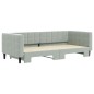 vidaXL Divano Letto con Letto Estraibile Grigio Chiaro 90x200 Velluto vidaXL Divano Letto con Letto Estraibile Grigio Chiaro 90x200 Velluto