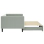 vidaXL Divano Letto con Letto Estraibile Grigio Chiaro 90x200 Velluto vidaXL Divano Letto con Letto Estraibile Grigio Chiaro 90x200 Velluto