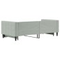 vidaXL Divano Letto con Letto Estraibile Grigio Chiaro 90x200 Velluto vidaXL Divano Letto con Letto Estraibile Grigio Chiaro 90x200 Velluto