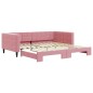 vidaXL Divano Letto con Letto Estraibile Rosa 100x200 cm in Velluto vidaXL Divano Letto con Letto Estraibile Rosa 100x200 cm in Velluto