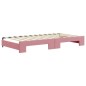 vidaXL Divano Letto con Letto Estraibile Rosa 100x200 cm in Velluto vidaXL Divano Letto con Letto Estraibile Rosa 100x200 cm in Velluto