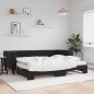 vidaXL Divano Letto Estraibile con Materassi Nero 90x190 cm Velluto vidaXL Divano Letto Estraibile con Materassi Nero 90x190 cm Velluto