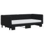 vidaXL Divano Letto Estraibile con Materassi Nero 90x190 cm Velluto vidaXL Divano Letto Estraibile con Materassi Nero 90x190 cm Velluto