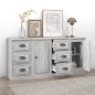 Credenze 2 pz Grigio Sonoma in Legno Multistrato Credenze 2 pz Grigio Sonoma in Legno Multistrato
