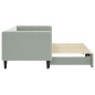 vidaXL Divano Letto con Letto Estraibile Grigio Chiaro 80x200 Velluto vidaXL Divano Letto con Letto Estraibile Grigio Chiaro 80x200 Velluto