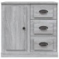 Credenze 2 pz Grigio Sonoma in Legno Multistrato Credenze 2 pz Grigio Sonoma in Legno Multistrato
