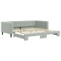 vidaXL Divano Letto con Letto Estraibile Grigio Chiaro 100x200 Velluto