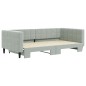vidaXL Divano Letto con Letto Estraibile Grigio Chiaro 100x200 Velluto