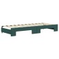 vidaXL Divano Letto Estraibile Materassi Verde Scuro 80x200 Velluto vidaXL Divano Letto Estraibile Materassi Verde Scuro 80x200 Velluto