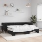 vidaXL Divano Letto Estraibile con Materassi Nero 90x200 cm Velluto vidaXL Divano Letto Estraibile con Materassi Nero 90x200 cm Velluto
