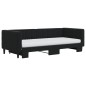 vidaXL Divano Letto Estraibile con Materassi Nero 90x200 cm Velluto vidaXL Divano Letto Estraibile con Materassi Nero 90x200 cm Velluto