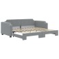 vidaXL Divano Letto con Letto Estraibile Grigio Chiaro 80x200 Tessuto