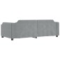 vidaXL Divano Letto con Letto Estraibile Grigio Chiaro 80x200 Tessuto