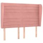 vidaXL Testiera ad Orecchio Rosa 147x23x118/128 cm in Velluto vidaXL Testiera ad Orecchio Rosa 147x23x118/128 cm in Velluto