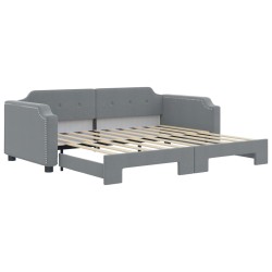 vidaXL Divano Letto con Letto Estraibile Grigio Chiaro 90x190 Tessuto