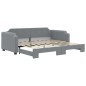 vidaXL Divano Letto con Letto Estraibile Grigio Chiaro 90x190 Tessuto vidaXL Divano Letto con Letto Estraibile Grigio Chiaro 90x190 Tessuto