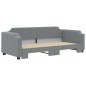 vidaXL Divano Letto con Letto Estraibile Grigio Chiaro 90x190 Tessuto vidaXL Divano Letto con Letto Estraibile Grigio Chiaro 90x190 Tessuto