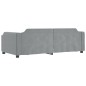 vidaXL Divano Letto con Letto Estraibile Grigio Chiaro 90x190 Tessuto vidaXL Divano Letto con Letto Estraibile Grigio Chiaro 90x190 Tessuto