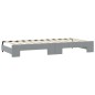 vidaXL Divano Letto con Letto Estraibile Grigio Chiaro 90x190 Tessuto vidaXL Divano Letto con Letto Estraibile Grigio Chiaro 90x190 Tessuto