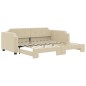 vidaXL Divano Letto con Letto Estraibile Crema 80x200 cm Tessuto