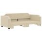 vidaXL Divano Letto con Letto Estraibile Crema 80x200 cm Tessuto