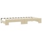 vidaXL Divano Letto con Letto Estraibile Crema 80x200 cm Tessuto