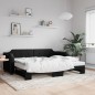 vidaXL Divano Letto con Letto Estraibile Nero 90x190 cm in Tessuto vidaXL Divano Letto con Letto Estraibile Nero 90x190 cm in Tessuto