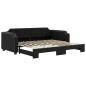 vidaXL Divano Letto con Letto Estraibile Nero 90x190 cm in Tessuto vidaXL Divano Letto con Letto Estraibile Nero 90x190 cm in Tessuto
