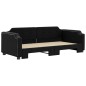 vidaXL Divano Letto con Letto Estraibile Nero 90x190 cm in Tessuto vidaXL Divano Letto con Letto Estraibile Nero 90x190 cm in Tessuto