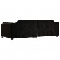 vidaXL Divano Letto con Letto Estraibile Nero 90x190 cm in Tessuto vidaXL Divano Letto con Letto Estraibile Nero 90x190 cm in Tessuto