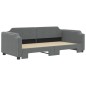 vidaXL Divano Letto con Letto Estraibile Grigio Scuro 90x190cm Tessuto vidaXL Divano Letto con Letto Estraibile Grigio Scuro 90x190cm Tessuto