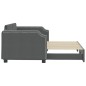 vidaXL Divano Letto con Letto Estraibile Grigio Scuro 90x190cm Tessuto vidaXL Divano Letto con Letto Estraibile Grigio Scuro 90x190cm Tessuto