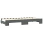 vidaXL Divano Letto con Letto Estraibile Grigio Scuro 90x190cm Tessuto vidaXL Divano Letto con Letto Estraibile Grigio Scuro 90x190cm Tessuto