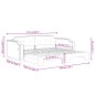 vidaXL Divano Letto con Letto Estraibile Grigio Scuro 90x190cm Tessuto vidaXL Divano Letto con Letto Estraibile Grigio Scuro 90x190cm Tessuto