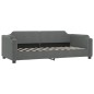 vidaXL Divano Letto Estraibile Materassi Grigio Scuro 100x200 Tessuto vidaXL Divano Letto Estraibile Materassi Grigio Scuro 100x200 Tessuto