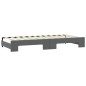 vidaXL Divano Letto Estraibile Materassi Grigio Scuro 90x200cm Tessuto vidaXL Divano Letto Estraibile Materassi Grigio Scuro 90x200cm Tessuto