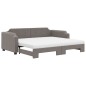 vidaXL Divano Letto Estraibile con Materassi Tortora 80x200 cm Tessuto vidaXL Divano Letto Estraibile con Materassi Tortora 80x200 cm Tessuto